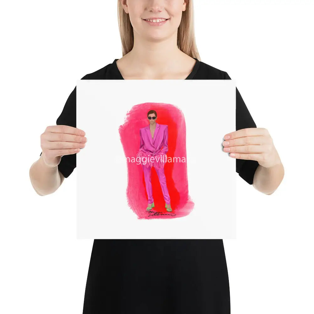 Attico Fashion Illustration Print 14×14