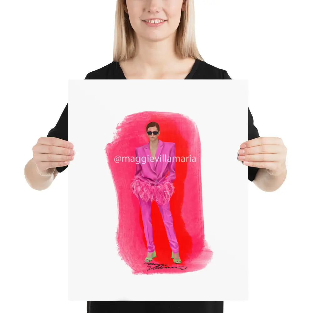 Attico Fashion Illustration Print 16×20