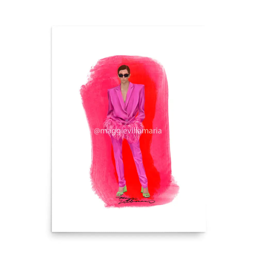 Attico Fashion Illustration Print