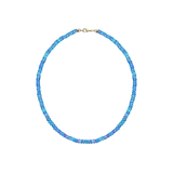 LUXE FACETED CINDERELLA BLUE OPAL NECKLACE