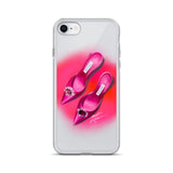 Pink Manolo Shoe Fashion Illustration Clear Case for iPhone®