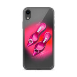 Pink Manolo Shoe Fashion Illustration Clear Case for iPhone®