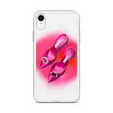 Pink Manolo Shoe Fashion Illustration Clear Case for iPhone®