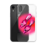 Pink Manolo Shoe Fashion Illustration Clear Case for iPhone®