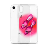 Pink Manolo Shoe Fashion Illustration Clear Case for iPhone®