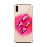 Pink Manolo Shoe Fashion Illustration Clear Case for iPhone®