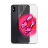 Pink Manolo Shoe Fashion Illustration Clear Case for iPhone®