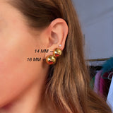 14 mm - Bubble Stud Earrings