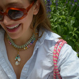 COASTAL CAPRI BEADED NECKLACE IN PREHNITE