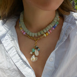 COASTAL CAPRI BEADED NECKLACE IN PREHNITE