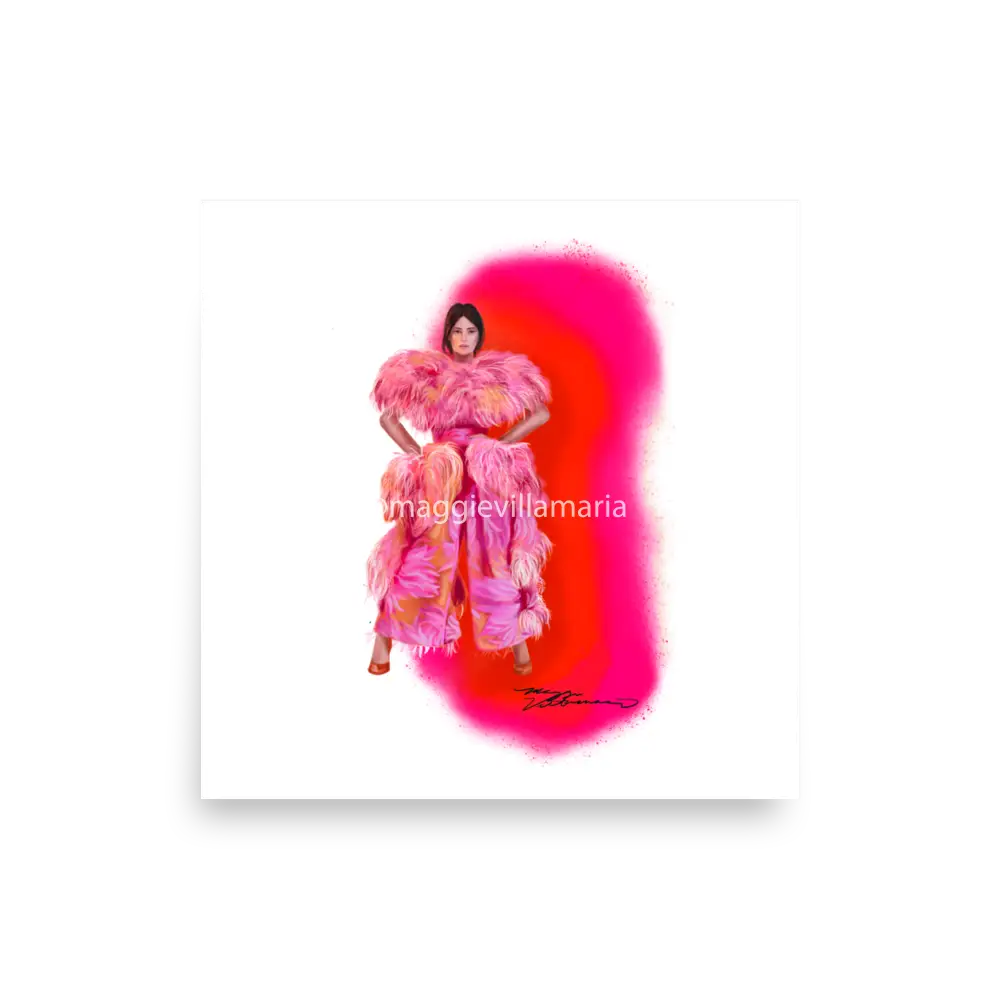 Kacey Musgraves Fashion Illustration Print 10×10