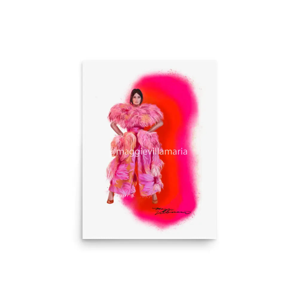 Kacey Musgraves Fashion Illustration Print 12×16