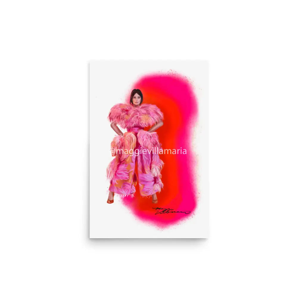 Kacey Musgraves Fashion Illustration Print 12×18