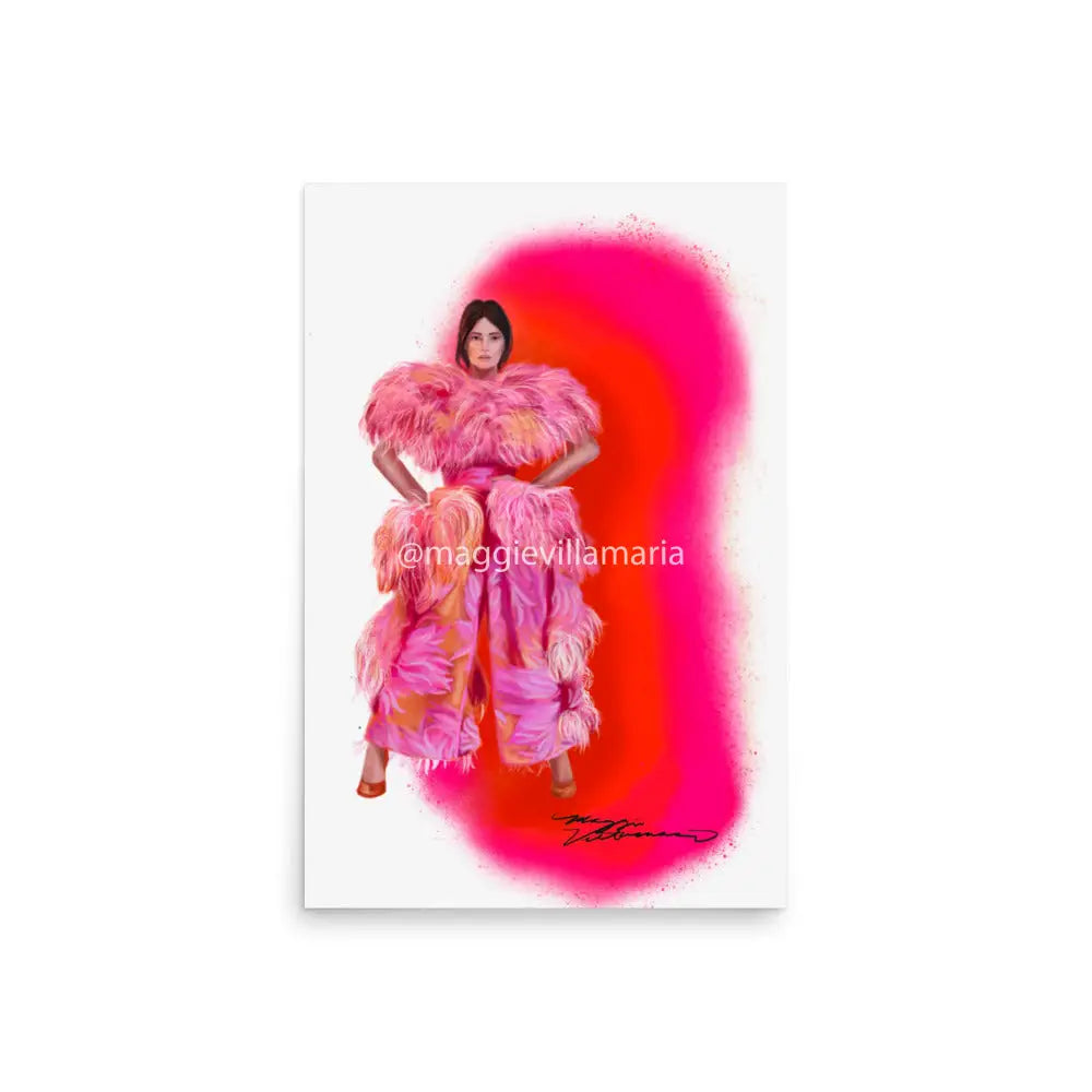 Kacey Musgraves Fashion Illustration Print 20×30