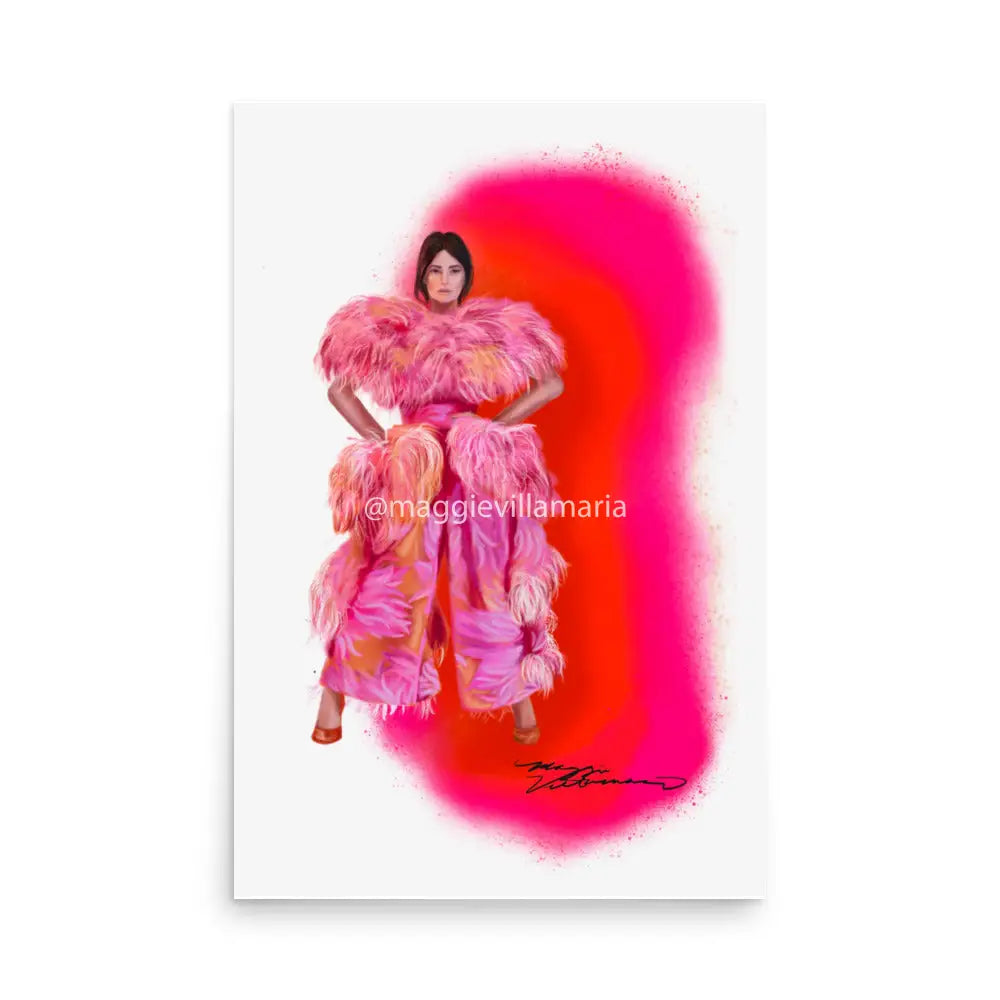 Kacey Musgraves Fashion Illustration Print 24×36