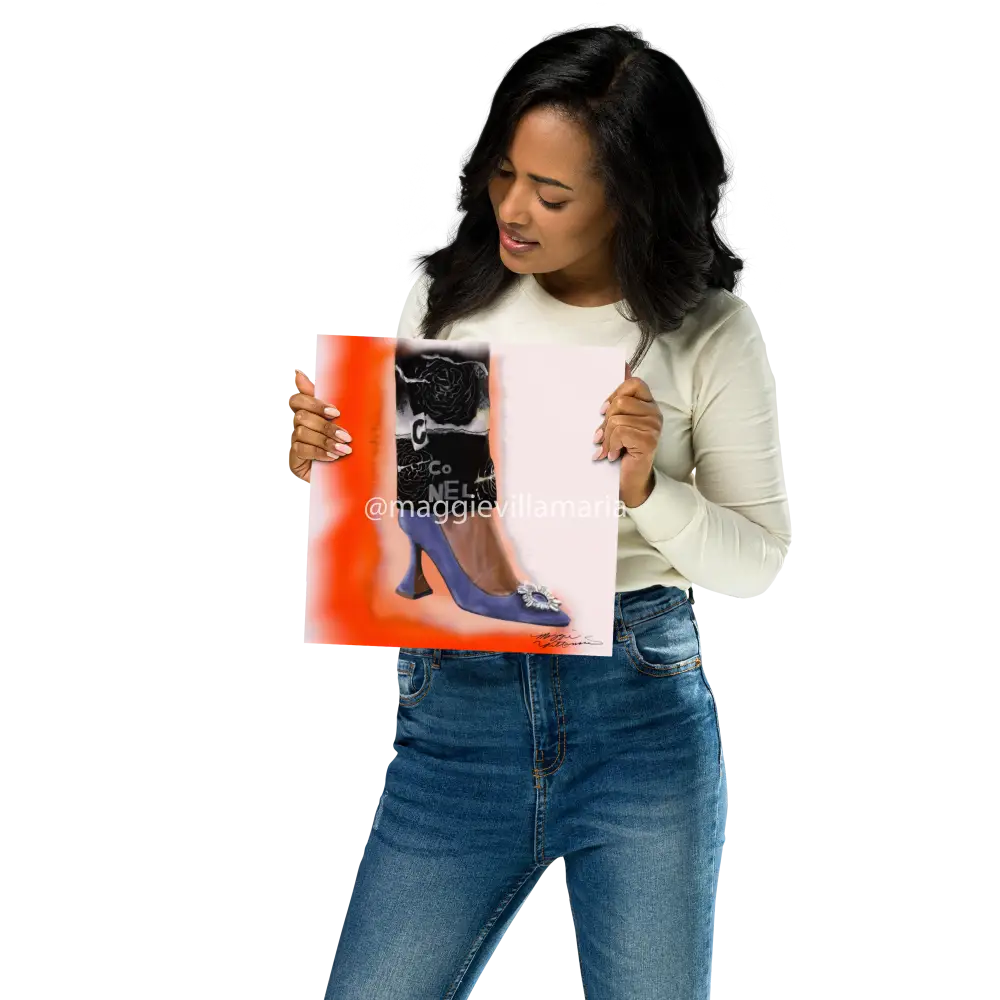 Orange Burnout Fashion Stiletto Print 10×10
