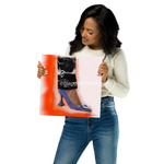 Orange Burnout Fashion Stiletto Print 12×12