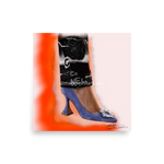 Orange Burnout Fashion Stiletto Print