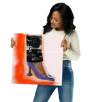 Orange Burnout Fashion Stiletto Print 16×16