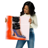 Orange Burnout Fashion Stiletto Print 16×16