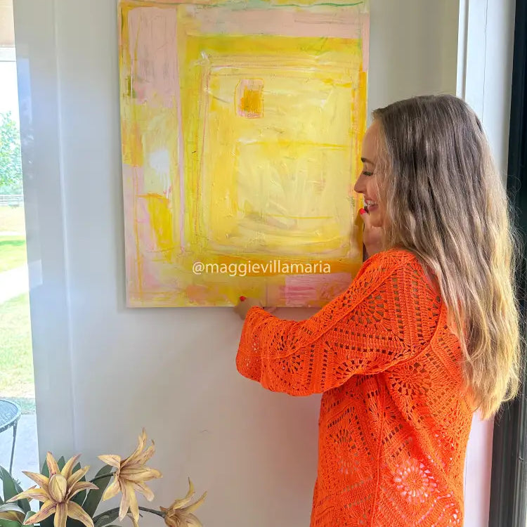 Pink Limoncello Original Artwork 24 X 30 Artwork