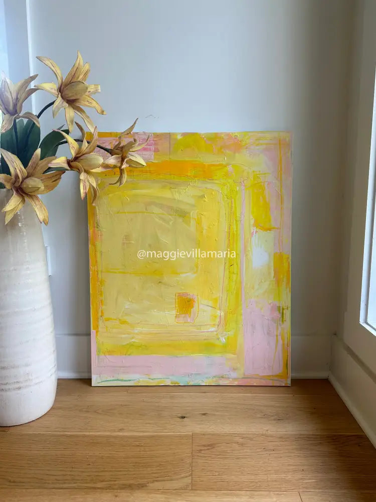 Pink Limoncello Original Artwork 24 X 30 Artwork