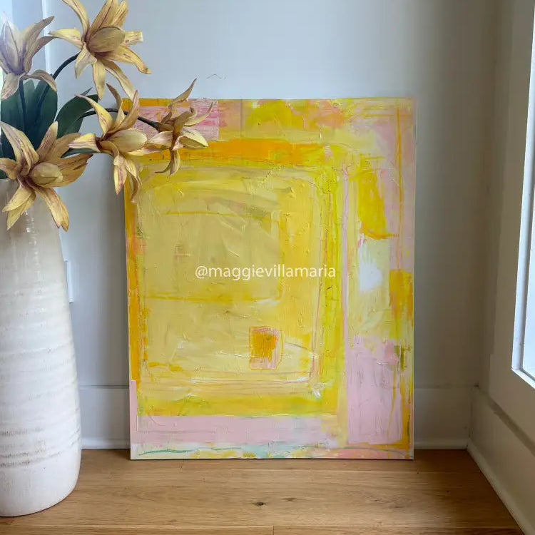 Pink Limoncello Original Artwork 24 X 30 Artwork