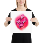 Pink Manolo Shoe Fashion Illustration Print 14×14