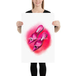 Pink Manolo Shoe Fashion Illustration Print 20×30