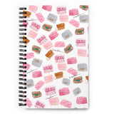 Pink Fendi Fashion Illustration Spiral Notebook