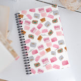 Pink Fendi Fashion Illustration Spiral Notebook
