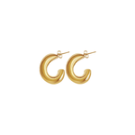 Gold Chubby Organic Hoop Earrings - Maggie Villamaria Jewelry 