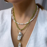 BAROQUE  PEARL CHAIN NECKLACE - Maggie Villamaria Jewelry 