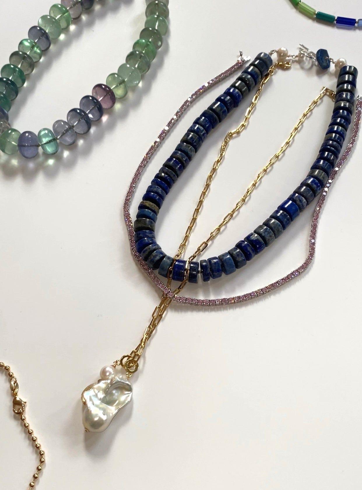 BAROQUE  PEARL CHAIN NECKLACE - Maggie Villamaria Jewelry 