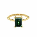 Emerald Stone Princess Ring - Maggie Villamaria Jewelry 