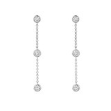 Mini Bezel Strand Earrings