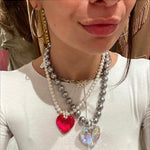 THE COLE HEART NECKLACE IN SILVER - Maggie Villamaria Jewelry 