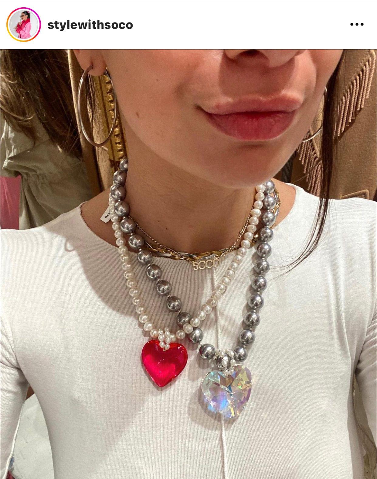 THE COLE HEART NECKLACE IN SILVER - Maggie Villamaria Jewelry 