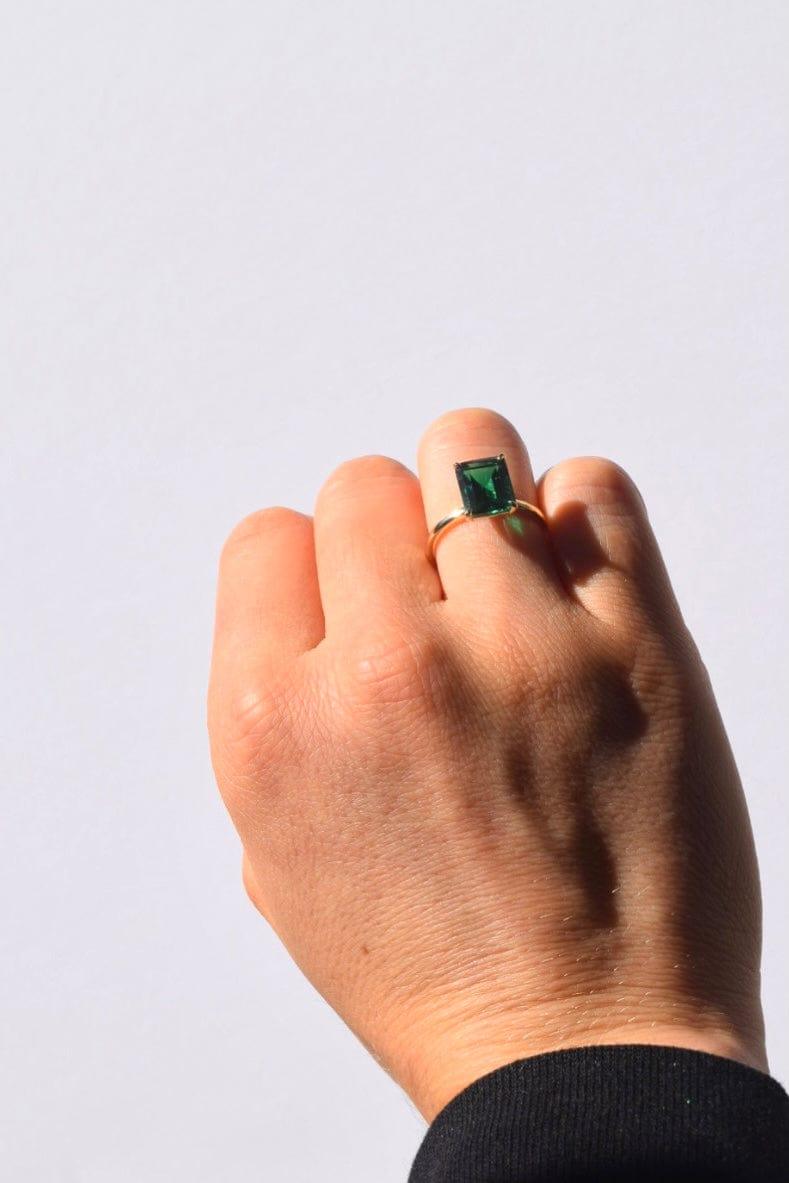 Emerald Stone Princess Ring - Maggie Villamaria Jewelry 