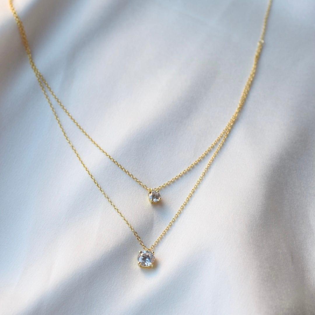 Layered Gem Necklace - Maggie Villamaria Jewelry 