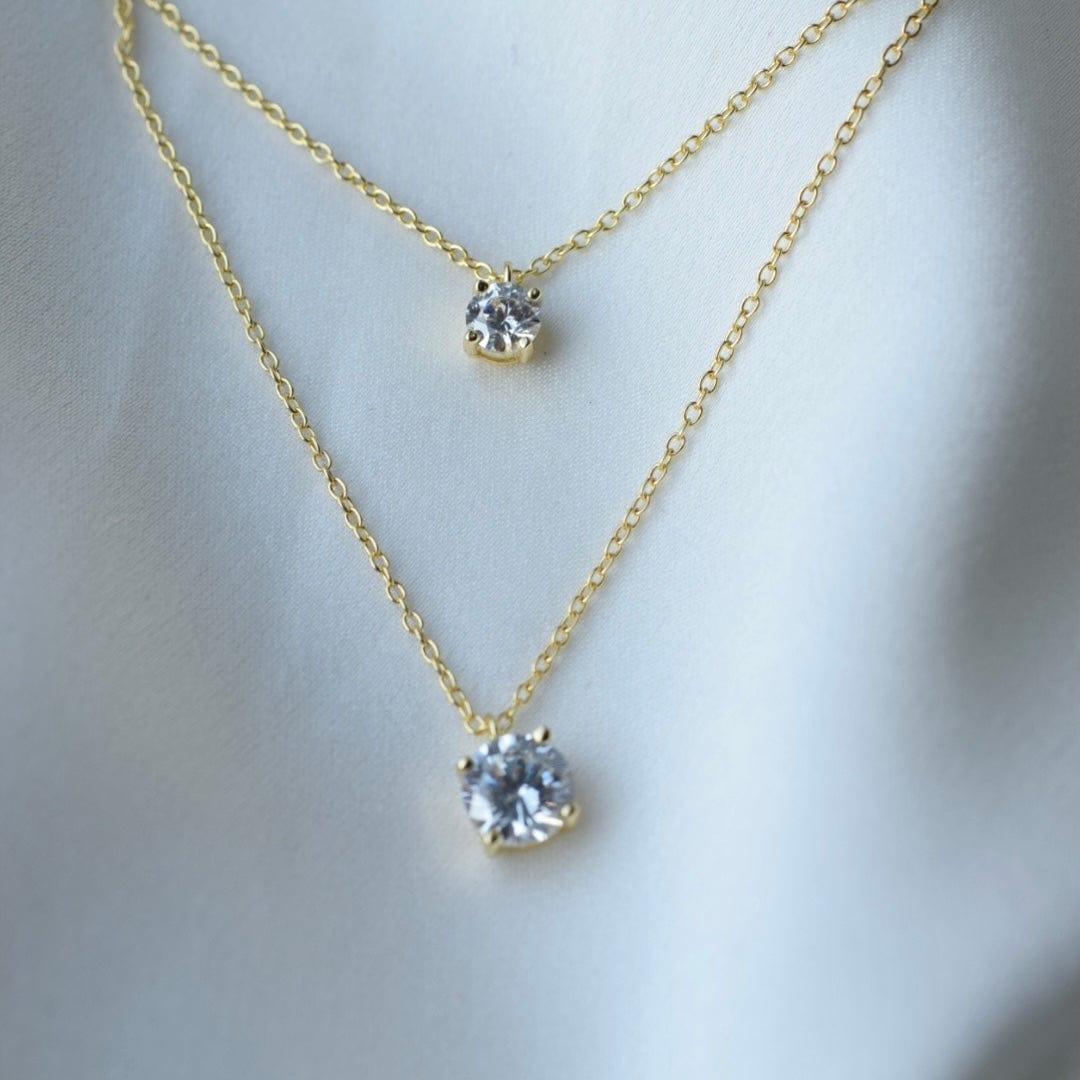 Layered Gem Necklace - Maggie Villamaria Jewelry 
