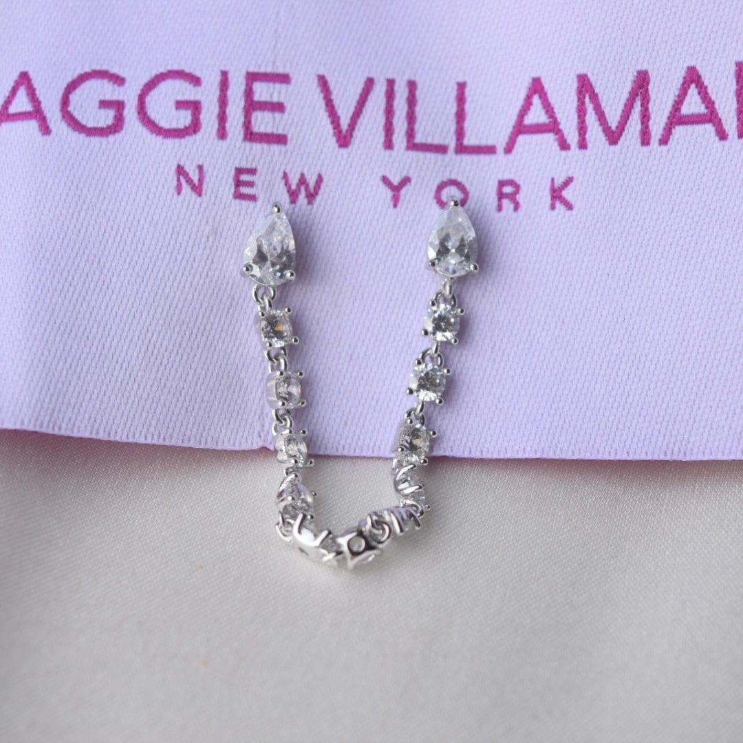 Teardrop Tennis Strand Earrings - Maggie Villamaria Jewelry 