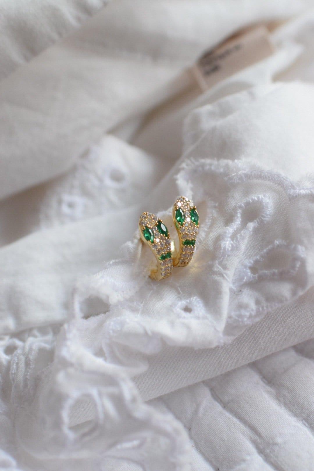 Pink Snake Huggie - Maggie Villamaria Jewelry 