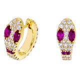 Pink Snake Huggie - Maggie Villamaria Jewelry 