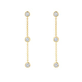 Mini Bezel Strand Earrings